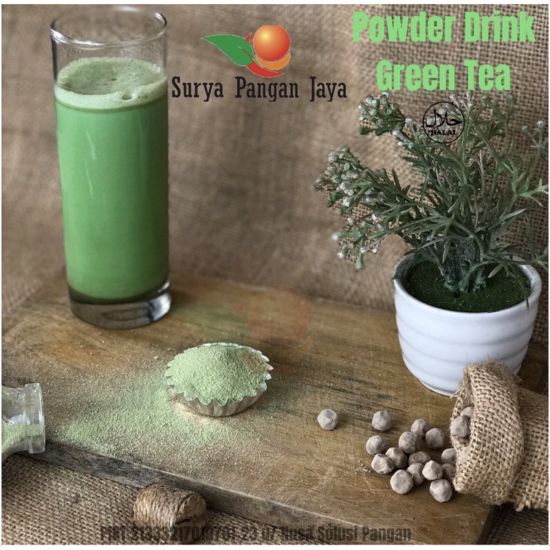 

100gr bubuk minuman halal powder drinks bubble tea GREEN TEA 100g
