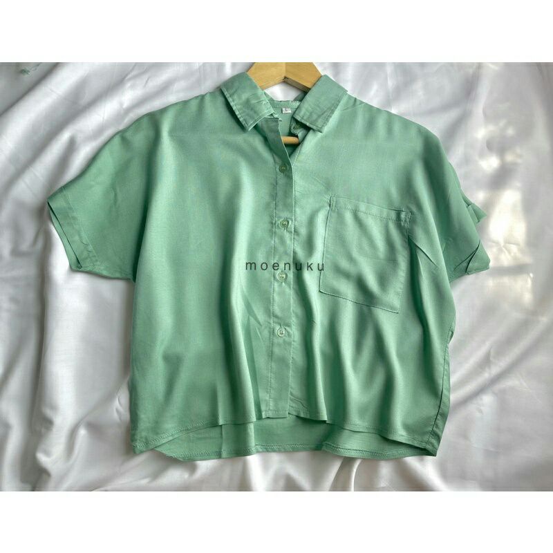 Kemeja Wanita Viscose Crop Shirt-5