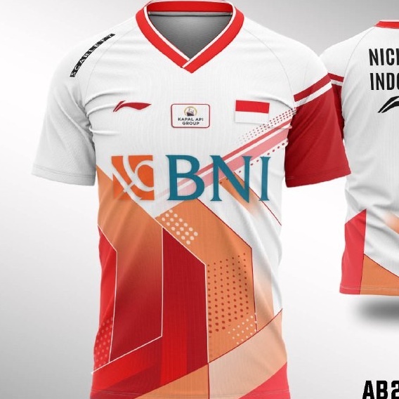 KAOS BADMINTON JERSEY TIM INDONESIA ALL ENGLAND 2022 LINING BULU TANGKIS