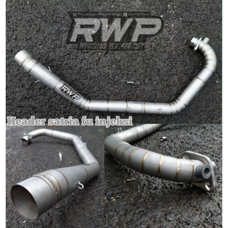 Leher header pipa knalpot header satria fu injeksi header satria fu underbone header road race
