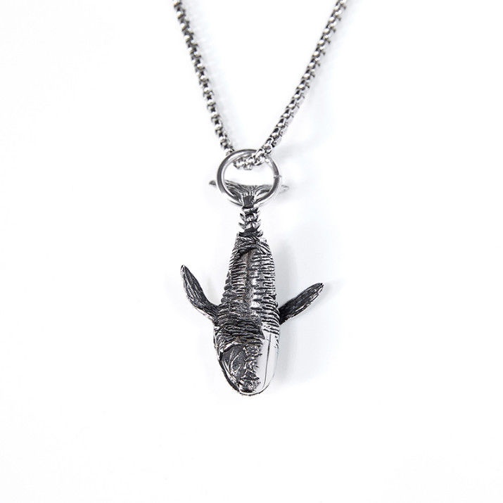 Merek Fashion street hip-hop hip hop kalung pria kepribadian dolphin liontin in hip hop serbaguna pe