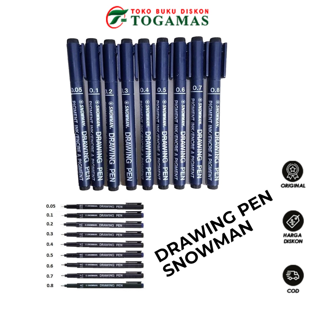 

BEST SELLER !!! DRAWING PEN FT-700 HITAM SNOWMAN