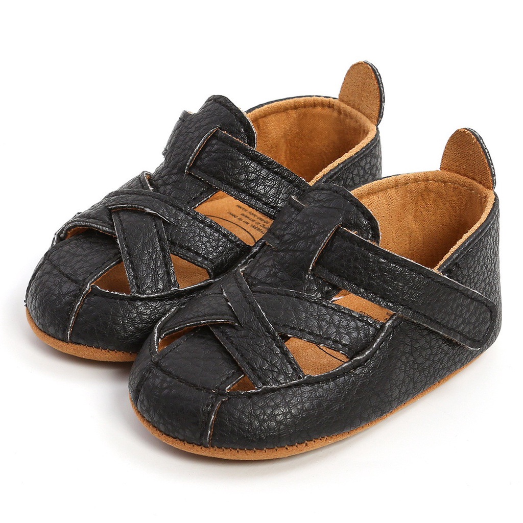 0-18m SEPATU BAYI ANAK SHOES UNISEX LAKI LAKI CASUAL GAUL RMRS RY BLACK