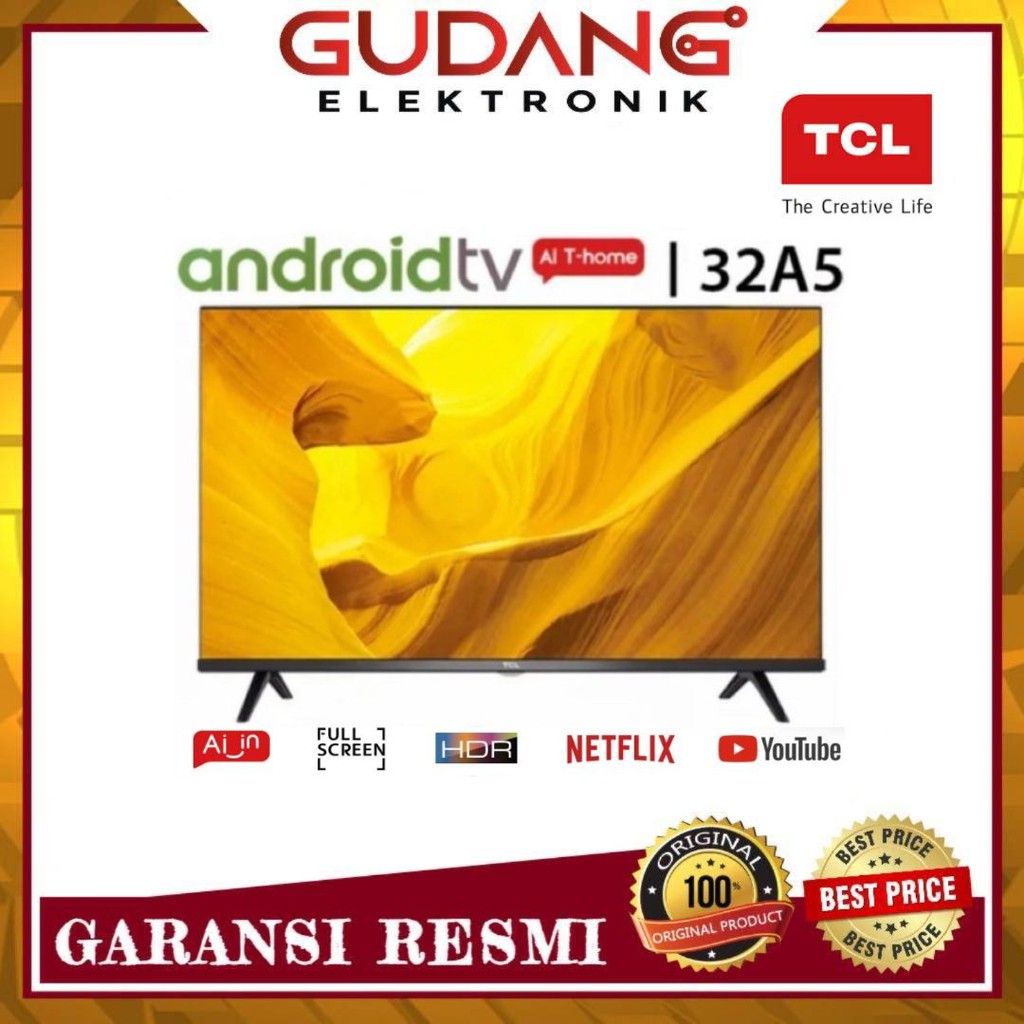 LED TV 32 INCH TCL 32A5 ANDROID LED TCL 32A5 Full Screen