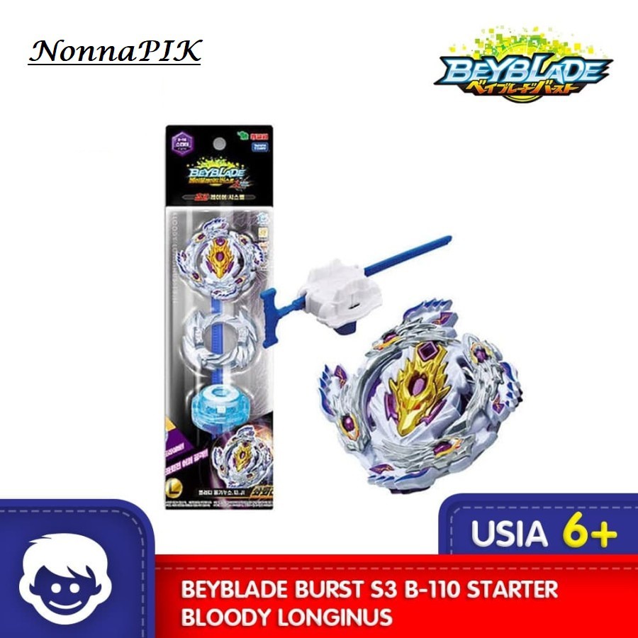 gasing Beyblade Burst asli Takara Tomy: Bloody Longinus 13 Jl
