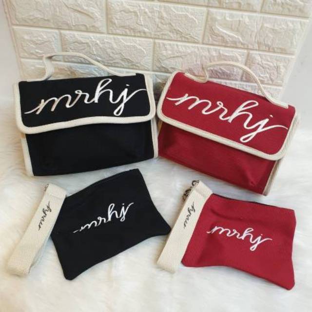 Tas Marhen. J Korea Bordir Set Pouch Semprem Impor