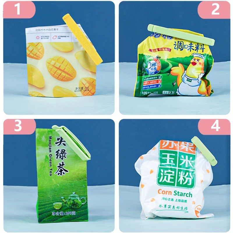 [Candy-colored Food Bag Sealing Clip] [Snack Bag Sealing Machine] [Moisture-proof Self-sealing Clip For Seasoning Bag] [Kitchen Accessories]