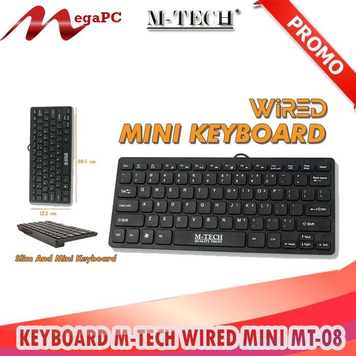 Keyboard Wired USB Mini Multimedia M-Tech MT-08