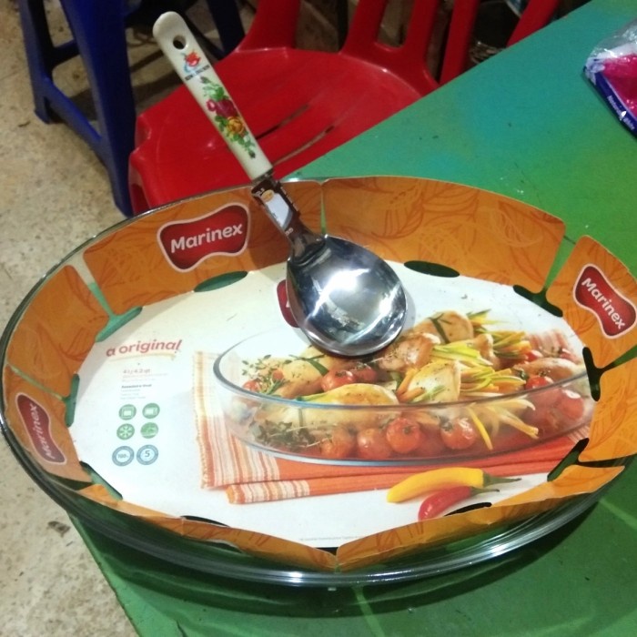 Pirex pyrex Marinex Loyang kaca Oval Tempat sayur kaca oval