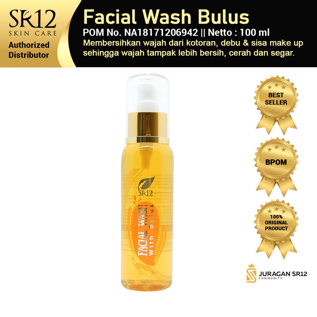 FACIAL WASH BULUS 100ml SABUN CAIR PEMBERSIH WAJAH KULIT NORMAL FLEK HITAM JERAWAT KOMEDO