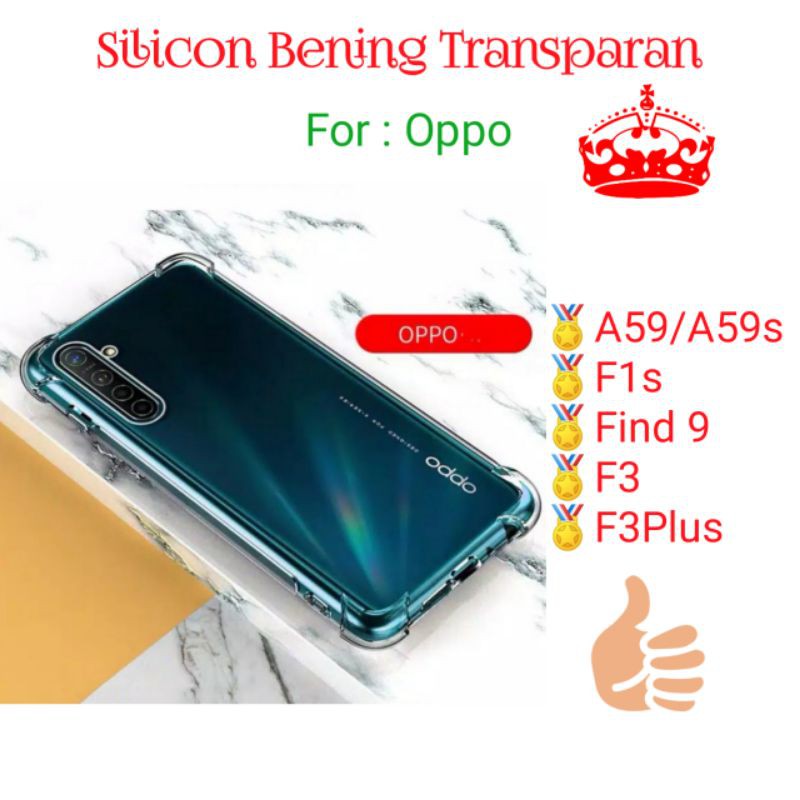 Case Oppo A59 A59s F1s Find 9 F3 F3plus Plus Silicon Softcase Bening Transparan Casing Cover Silikon