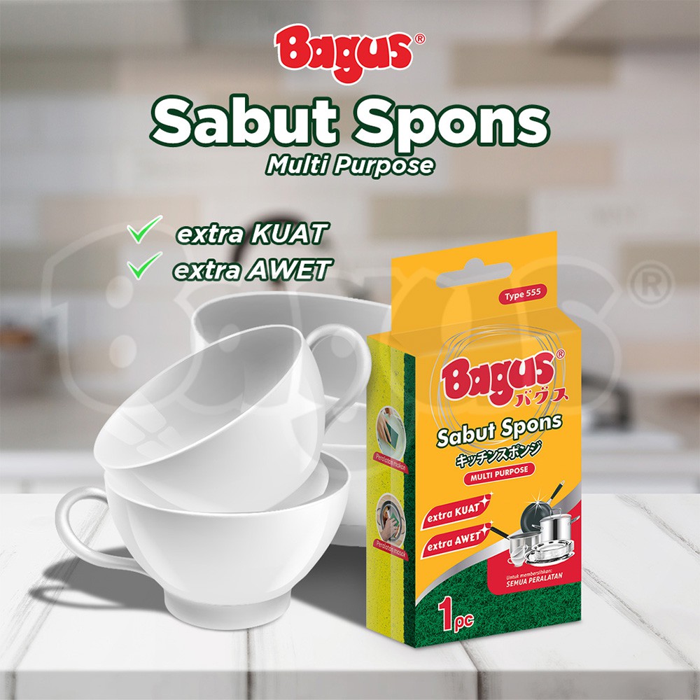 Bagus Sabut Spons Multipurpose 1pc Sponge cuci piring 555