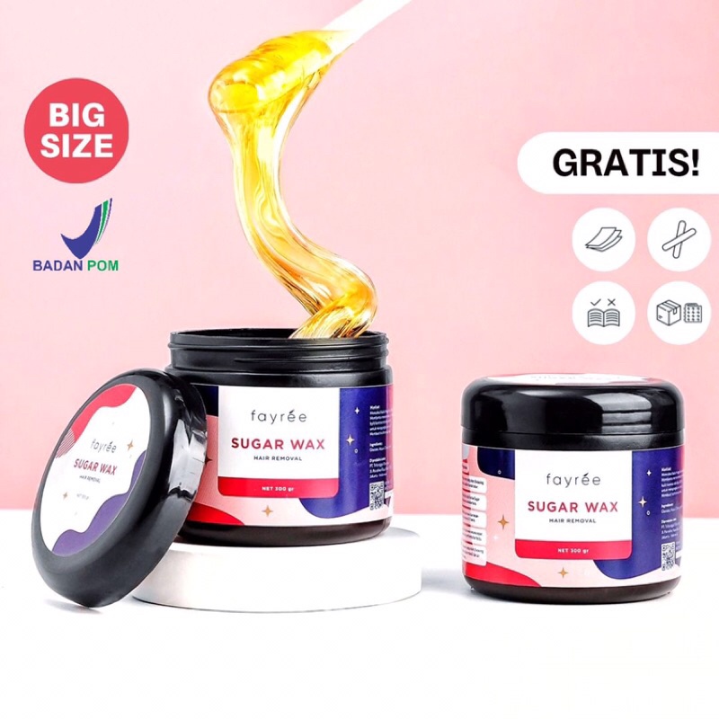 (BIG SIZE) 𝗕𝗣𝗢𝗠 Fayree Sugar Wax / Extra Strong Formula / Waxing Ketiak / Waxing Kit / Penghilang Bulu / Pencabut Bulu