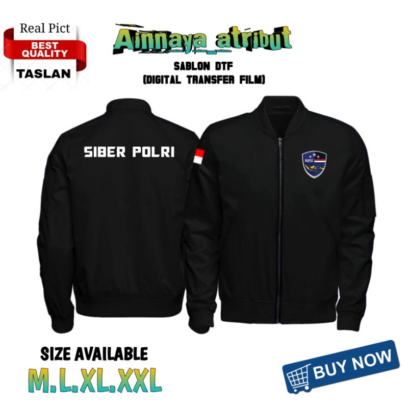 JAKET BOOMBER SIBER POLRI JAKET CUSTOM