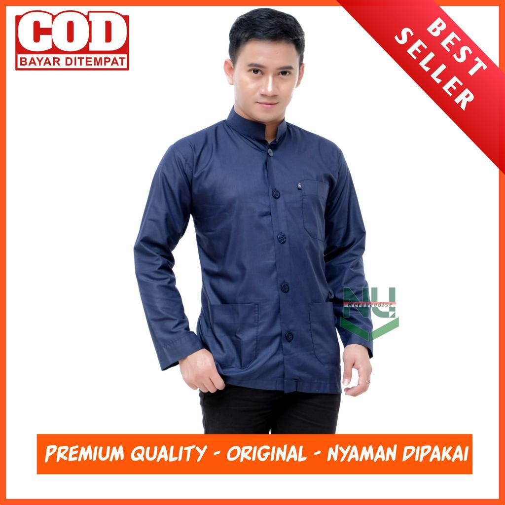 Baju Koko Habib / Koko Haibah Polos / Koko Haibah Biru Dongker / Baju Koko Habaib