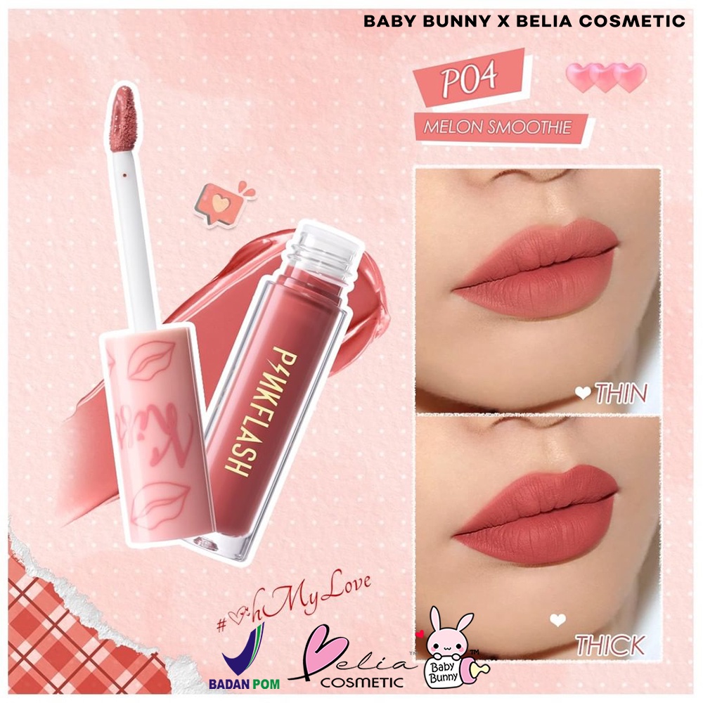 ❤ BELIA ❤ PINKFLASH KISS Lasting Matte Lip Cream OhMyKiss | Pink Flash | Lipcream BPOM PF-L01