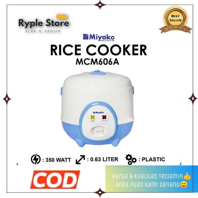 Miyako Rice Cooker Mini MCM 606a 0.6 Liter Murah Mini/Mejikom/Mejikom Mini