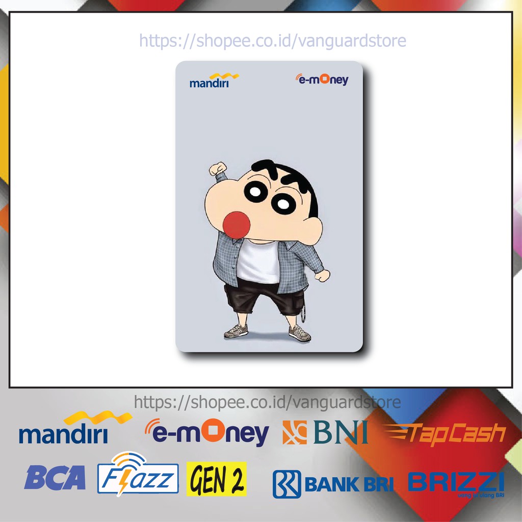 KARTU E MONEY E TOLL SINCHAN KARTUN MOVIE 14 EMONEY MANDIRI FLAZZ BCA BNI TAPCASH BRIZZI