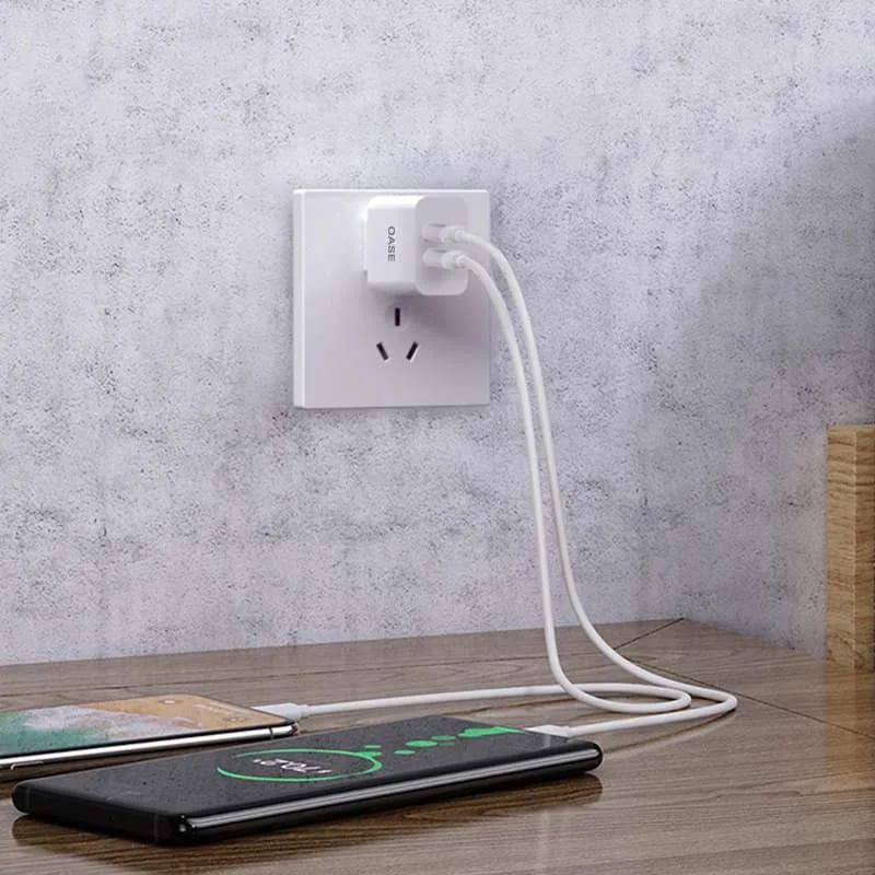 Kepala Charger OASE Power Adapter MD-Q3 Dual USB Fast Charging 5V/2A - Original Garansi Resmi