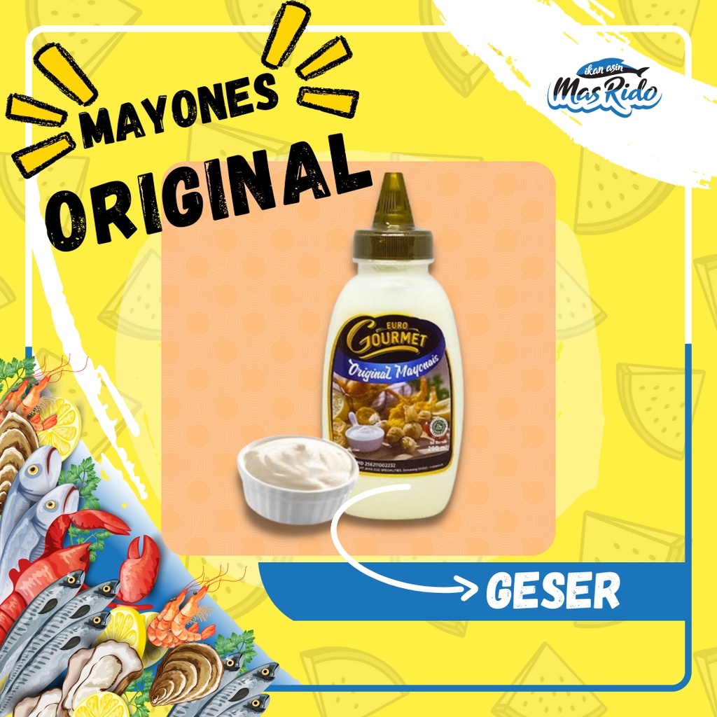 

Mayonaise Original Euro Gourmet Kemasan Botol 290ml Mayo Premium