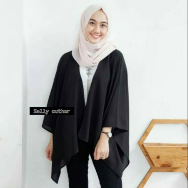 SALLE OUTER | VERSI MUSLIM | BAJU LUARAN MUSLIM | CARDIGAN MUSLIM