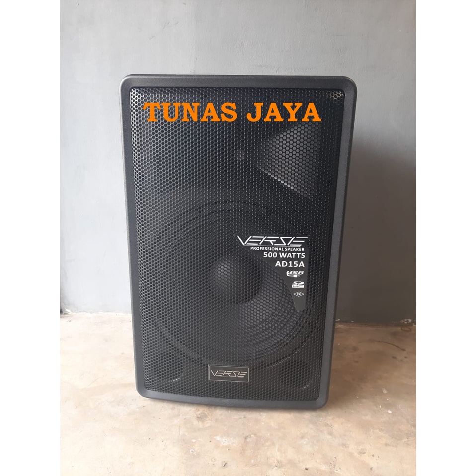 Speaker Aktif 15 inch VERSE AD 15A / Verse AD15A 500 watt USB SD VERSE AD-15A