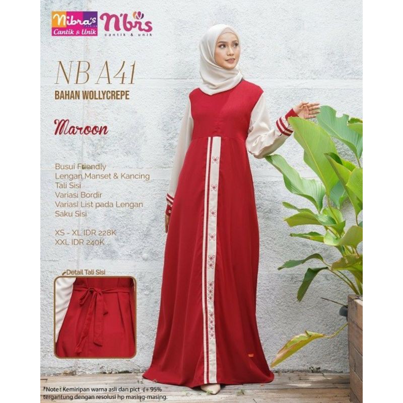 NIBRAS GAMIS MAROON NB A41
