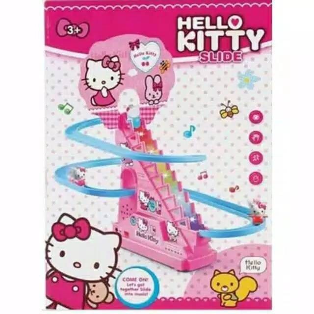 BRONSIS - Mainan Anak Tangga Seluncur Hellokittyy - Slide Hello Kittyy -Track Racing Seluncur