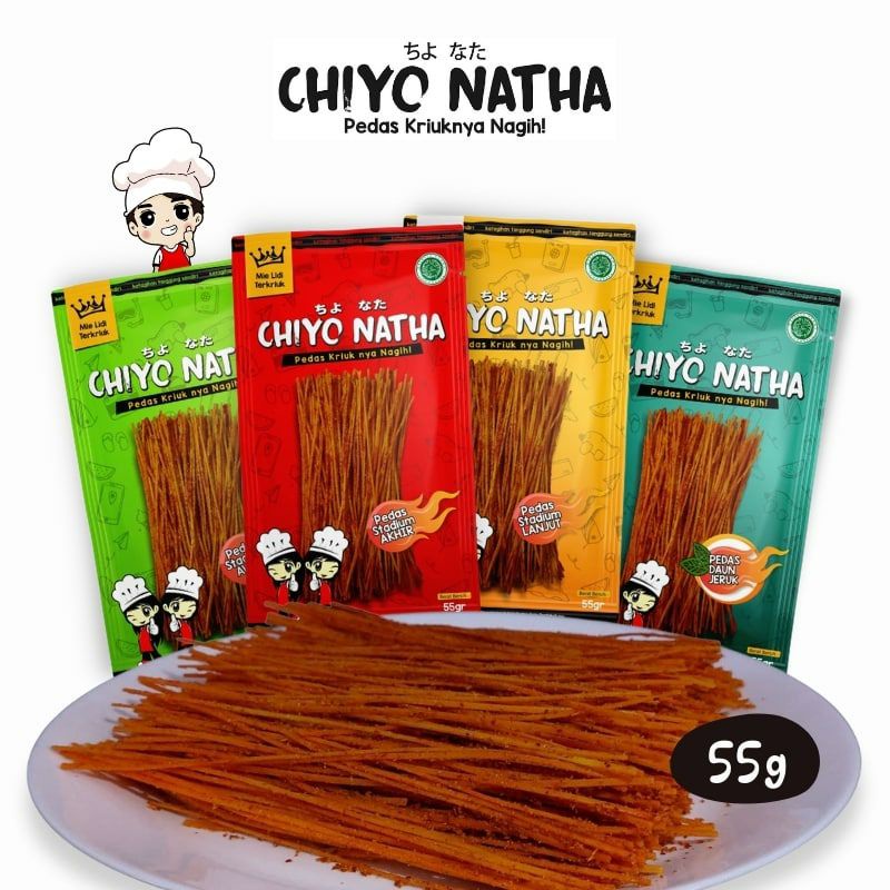 

Mie Lidi chiyo Natha 55 gram Makanan Ringan Cemilan pedas kriuk