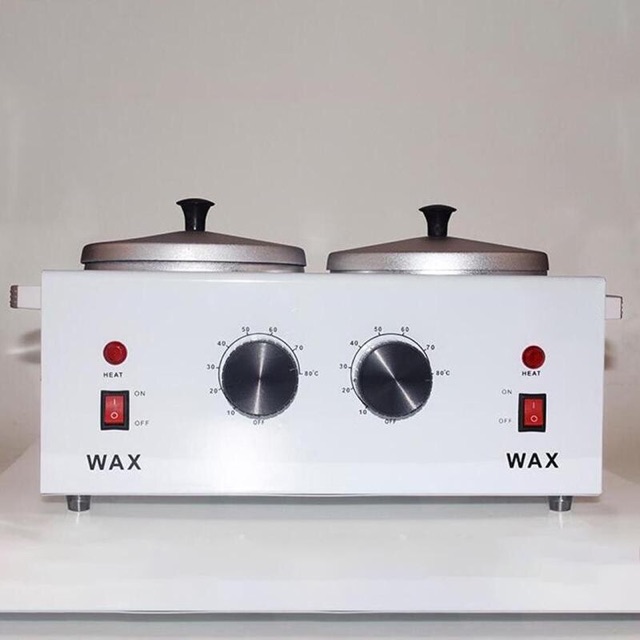 double wax warmer heater/ pemanas 2 tungku/ dual pot hot parafin