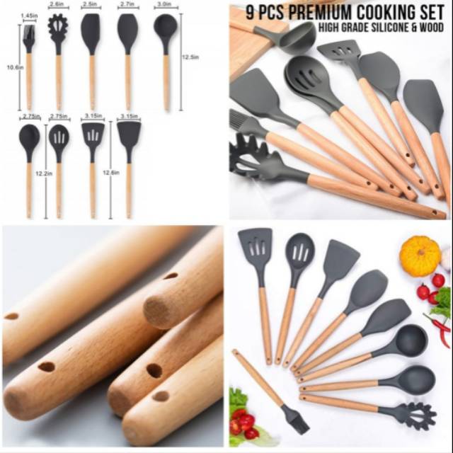 SPATULA KAYU - SPATULA DAPUR - PERLENGKAPAN DAPUR - SPATULA SILIKON - SPATULA SET - SPATULA MURAH