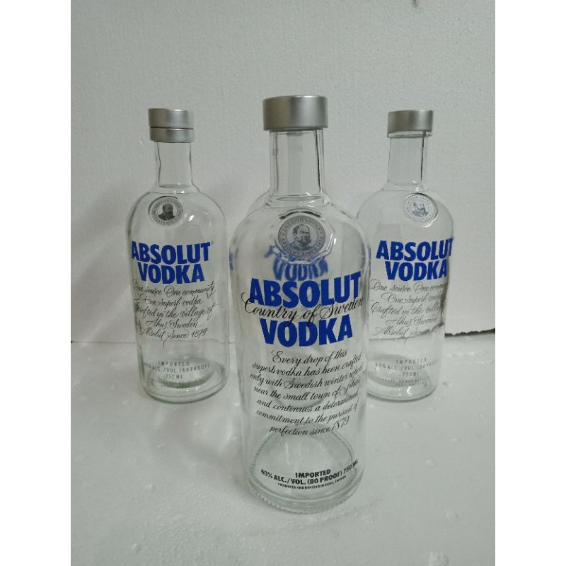 BOTOL BEKAS ABSOLUT VODKA / ABSOLUT VODKA BOTOL BEKAS