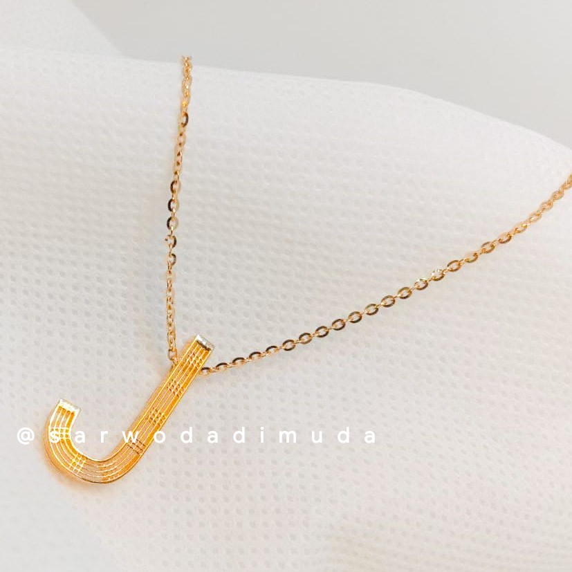 Liontin Emas Huruf J Sarwodadimuda Gift / 2,050 gr