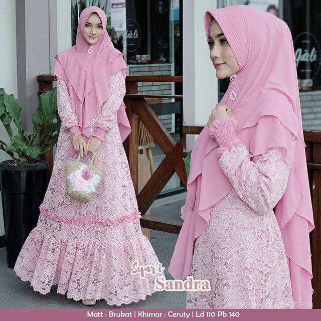 Sandra syari gamis brokat corneli