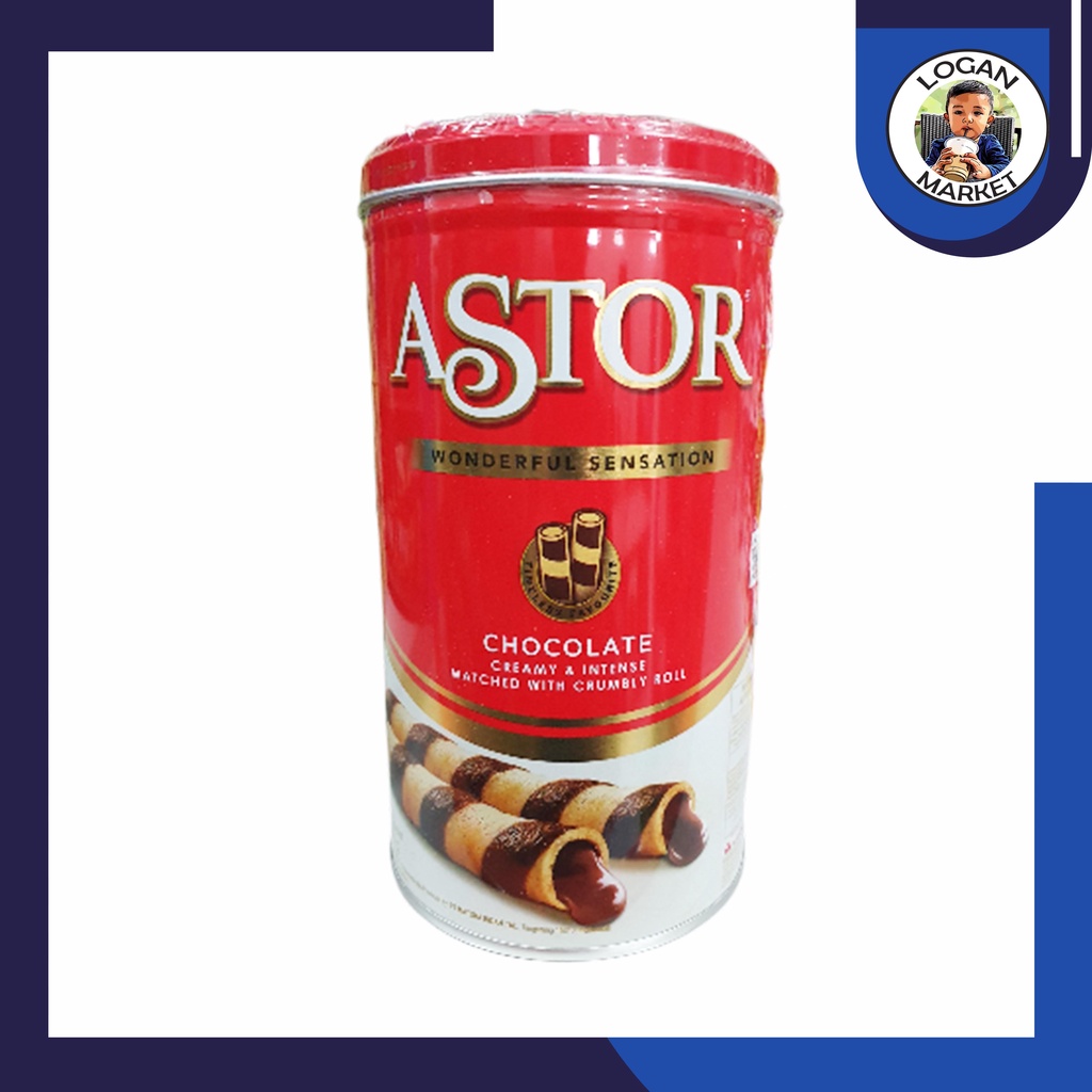 

Astor Kaleng Wafer Stick Roll Double Chocolate Coklat 330 gram 330gram.