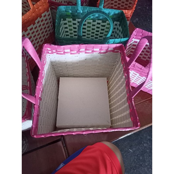 Tas anyaman  Wadah Nasi / hampers / Parcel wewehan  souvenir  tas KOTAK