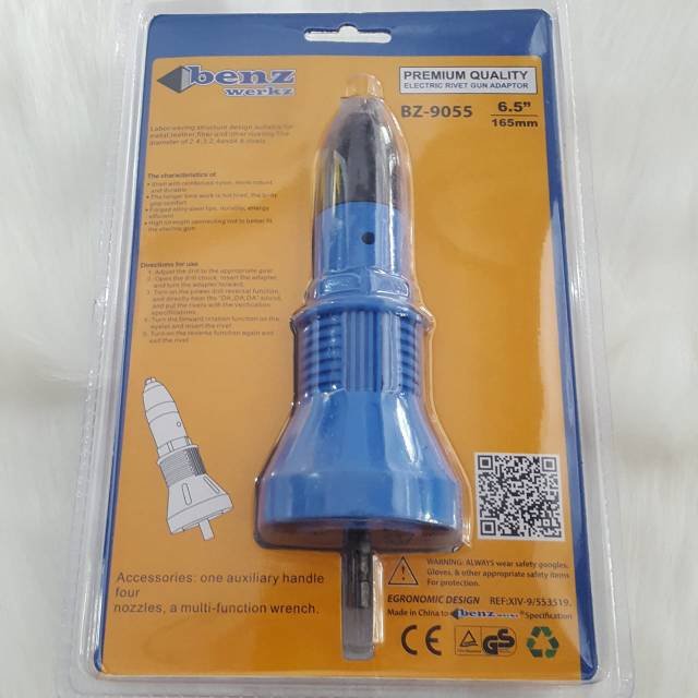 Electric Rivet Gun tools adapter untuk bor listrik cordless / auto rivet adapter Benz