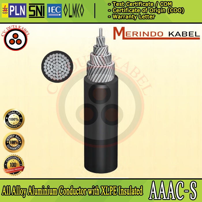 Kabel AAAC-S 1x95 mm2 MERINDO /A3CS/1 x 95 mm2/1x95mm2/95 mm2/95mm2/95mm