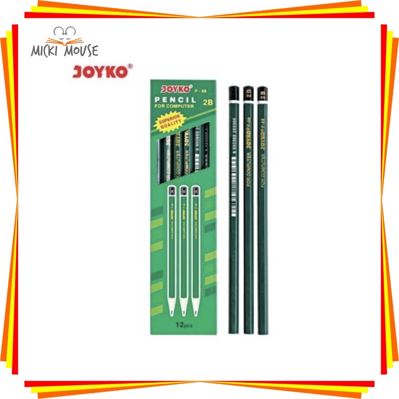 

1 pack = 12 biji pensil joyko P-88 / pensil 2B joyko / pensil 2B / joyko