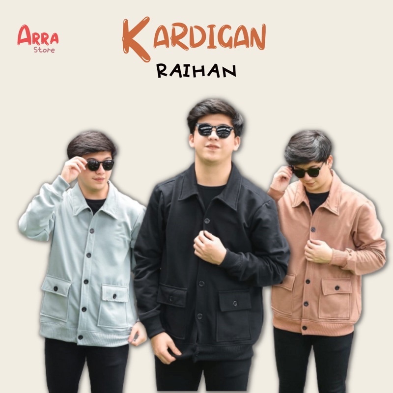 Sweater Kardigan Raihan Outer Oversize Pria Wanita Korean Style