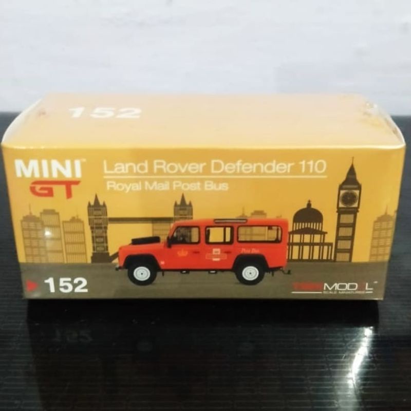 Mini GT 152 Land Rover Defender 110 Royal Mail Post Bus