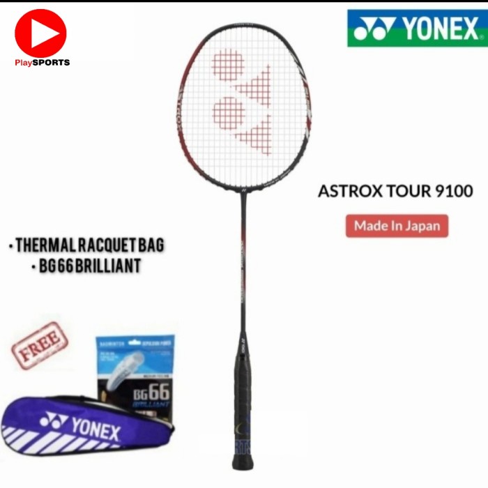 NEW RAKET BADMINTON YONEX ASTROX TOUR 9100 MERAH ORIGINAL - Tidak Disenar