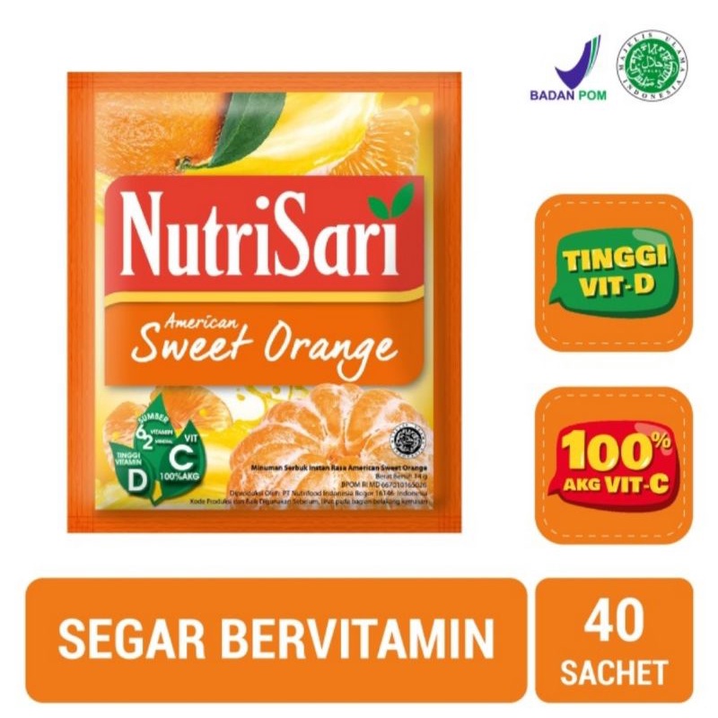 

Nutrisari Sweet Orange 1 Pack isi 40 Sachet