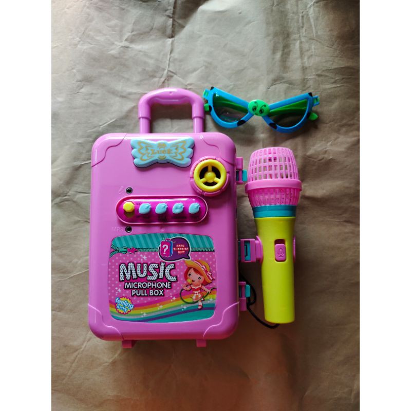 mainan microphone koper