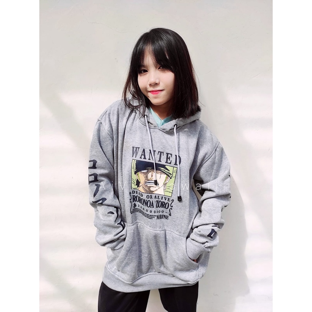 【AiVii】HOODIE JUMPER ONEPICE ZORRO WANTED UNISEX PRIA WANITA