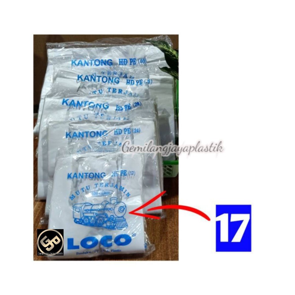 KANTONG PLASTIK KRESEK LOCO PUTIH SUSU TEBAL 500 Gram