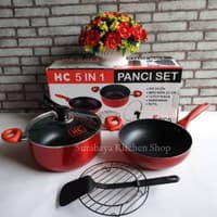 Panci Set Happy call LRC 5 in 1 Promo, Panci 5in1 Murah