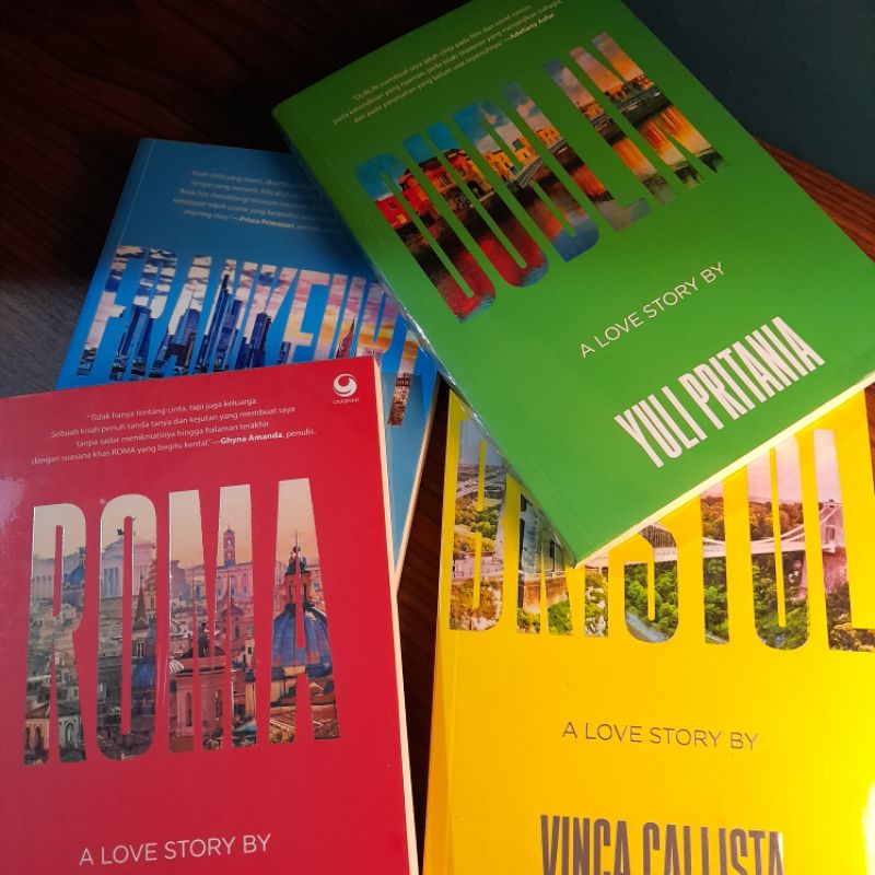 Novel Preloved Bristol, Dublin, Roma & Frankfurt.