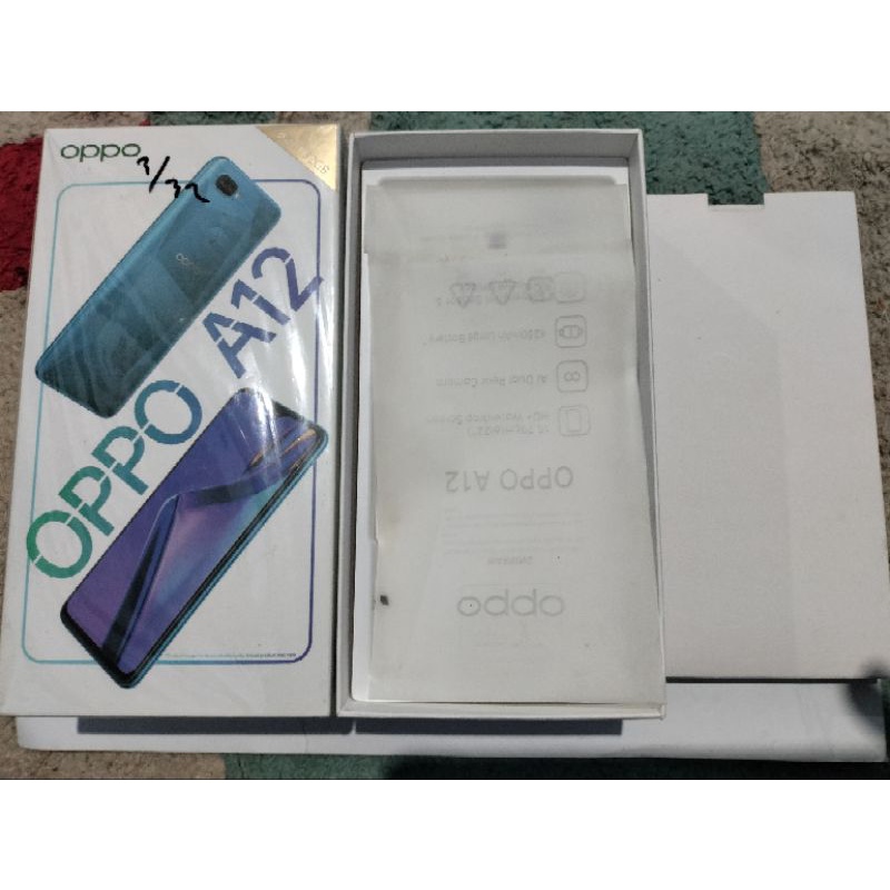 kardus oppo a12 bekas