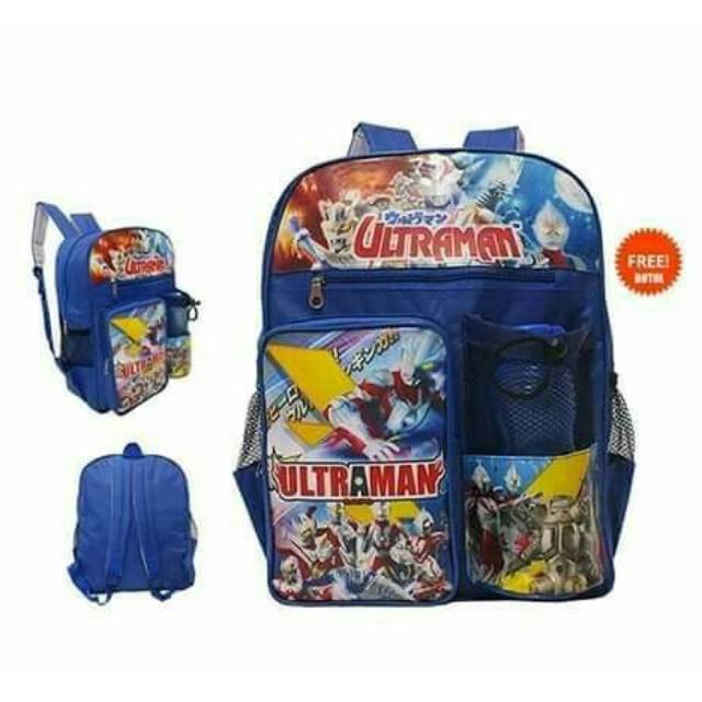 TAS RANSEL ANAK SEKOLAH ULTRAMAN GRATIS BOTOL MINUM